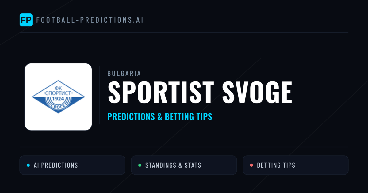 Sportist Svoge Predictions & Stats