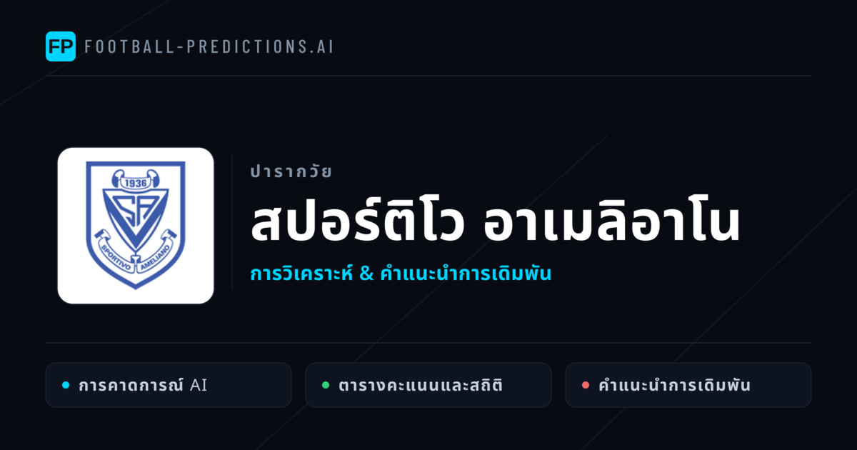 สปอร์ติโว อาเมลิอาโน การวิเคราะห์และสถิติ