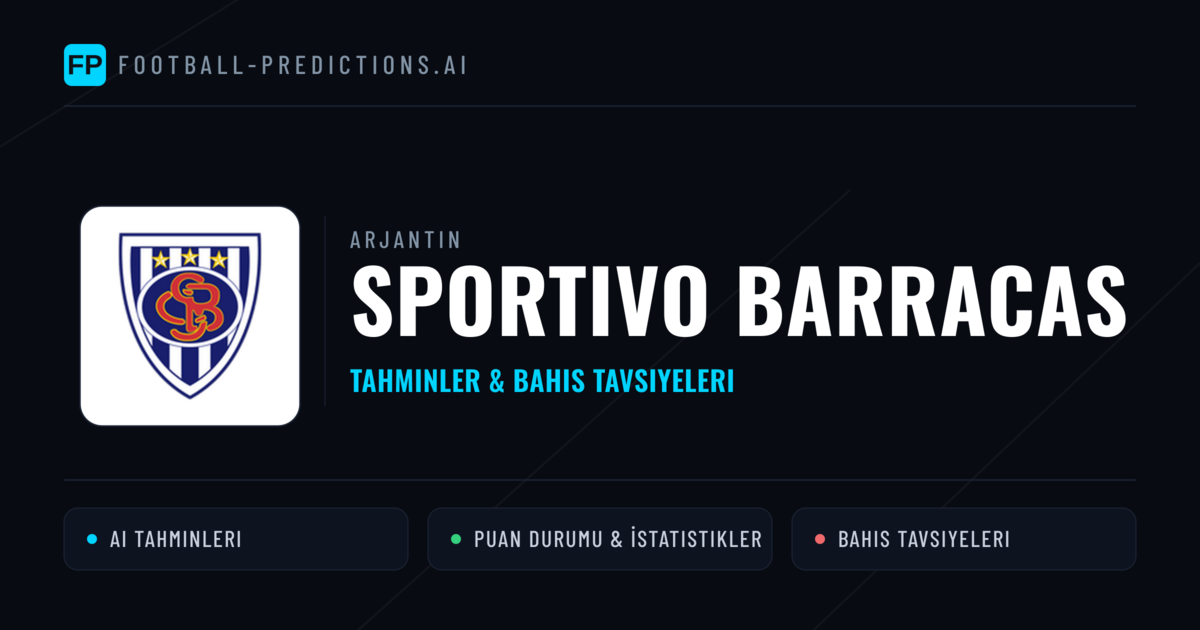 Sportivo Barracas Tahminleri & İstatistikler