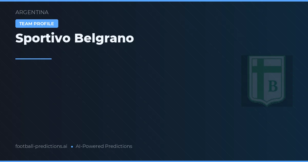 Sportivo Belgrano Predictions & Stats