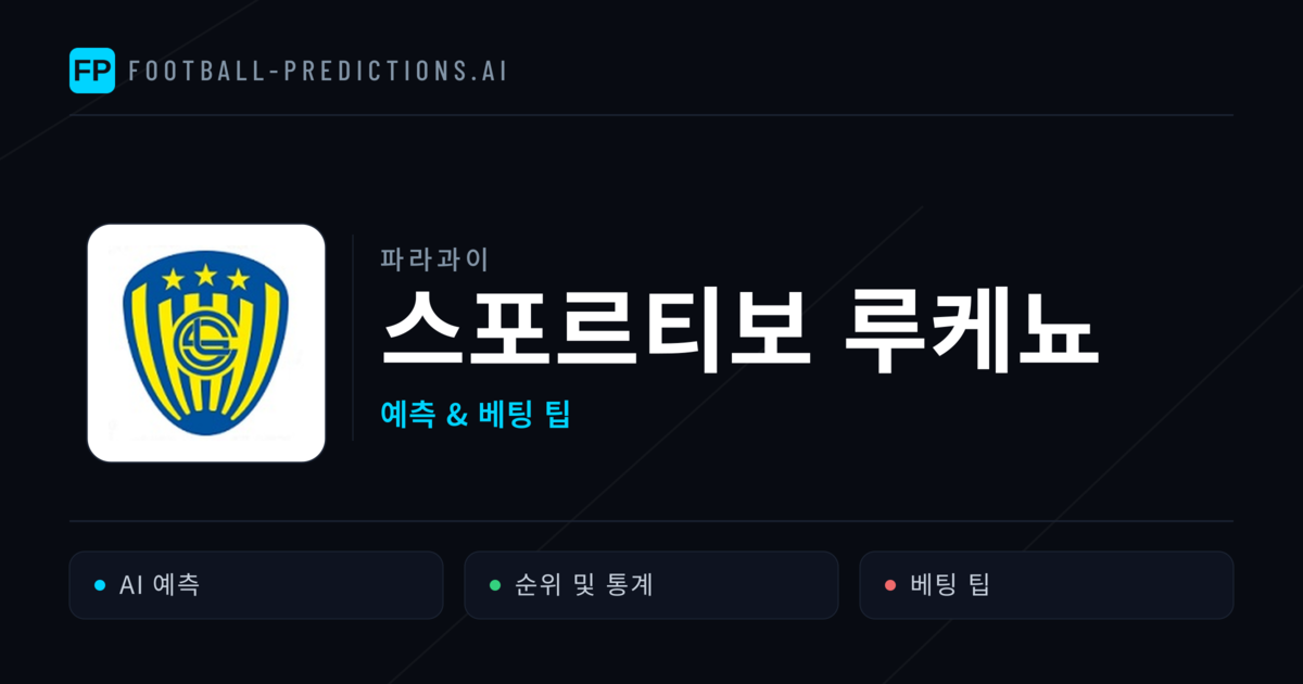 스포르티보 루케뇨 축구 예측 & 통계