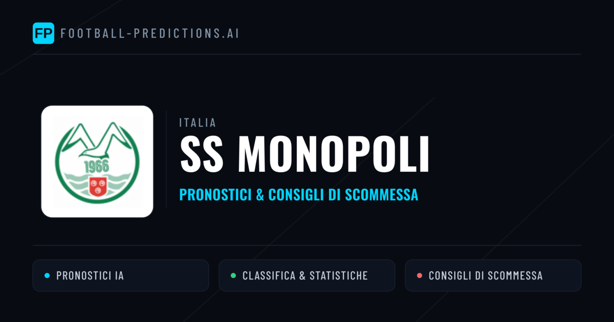 Pronostici e Statistiche SS Monopoli