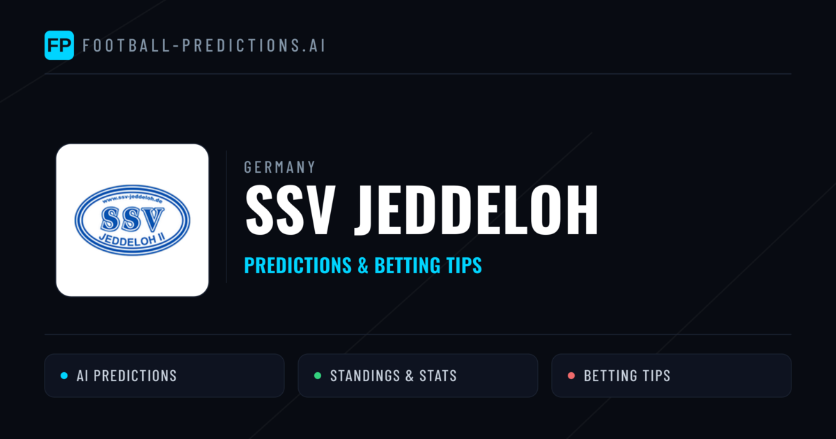 SSV Jeddeloh Predictions & Stats
