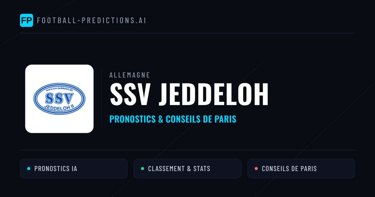 SSV Jeddeloh Pronostics & Statistiques