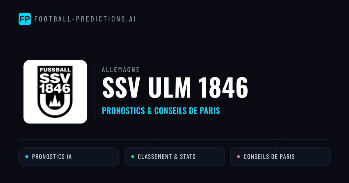 SSV Ulm 1846 Pronostics & Statistiques