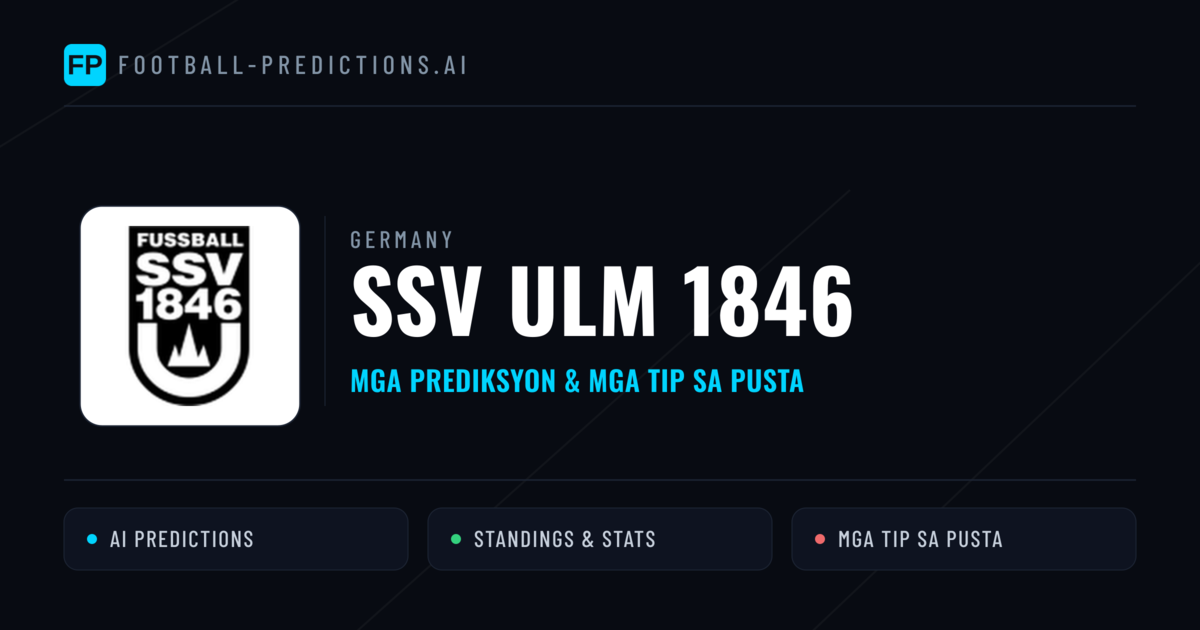 SSV Ulm 1846 Predictions & Stats