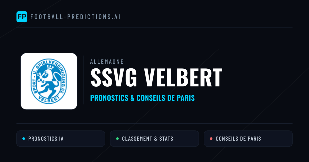 SSVg Velbert Pronostics & Statistiques