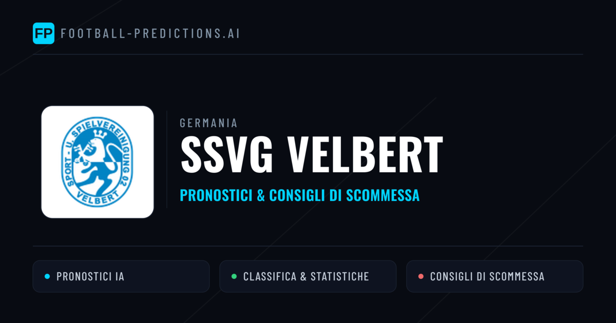 Pronostici e Statistiche SSVg Velbert