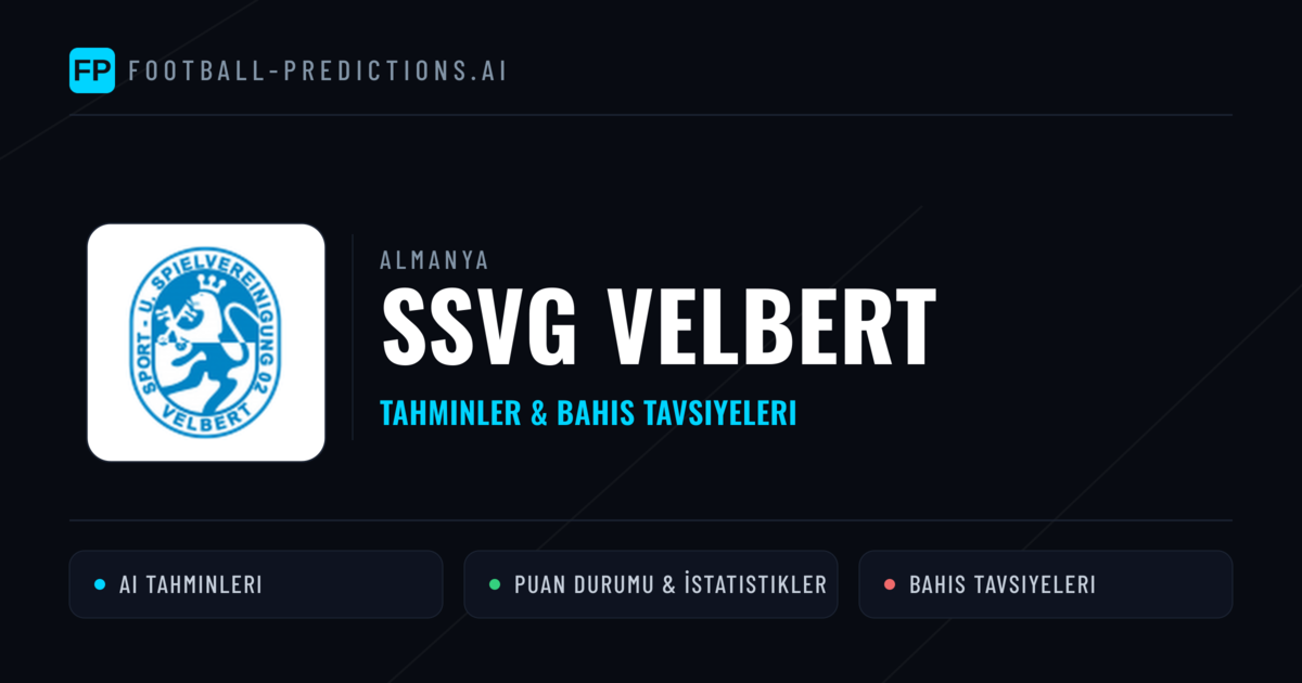 SSVg Velbert Tahminleri & İstatistikler