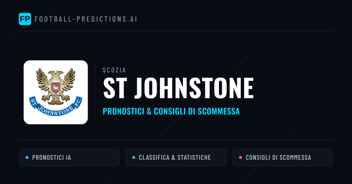 Pronostici e Statistiche St Johnstone