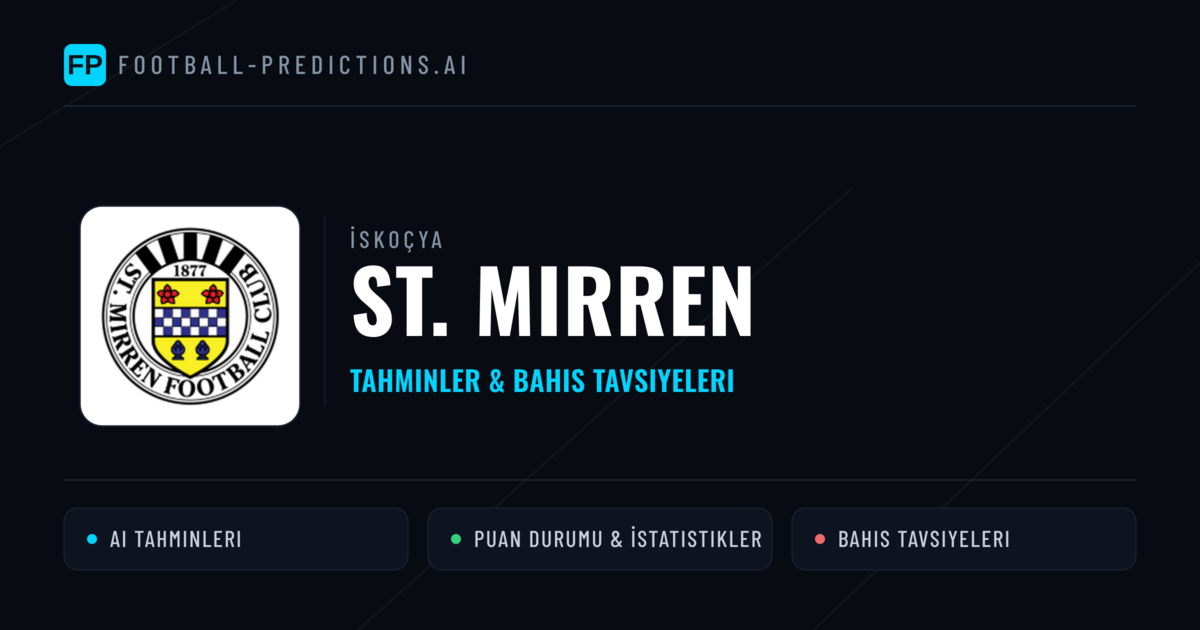 St. Mirren Tahminleri & İstatistikler