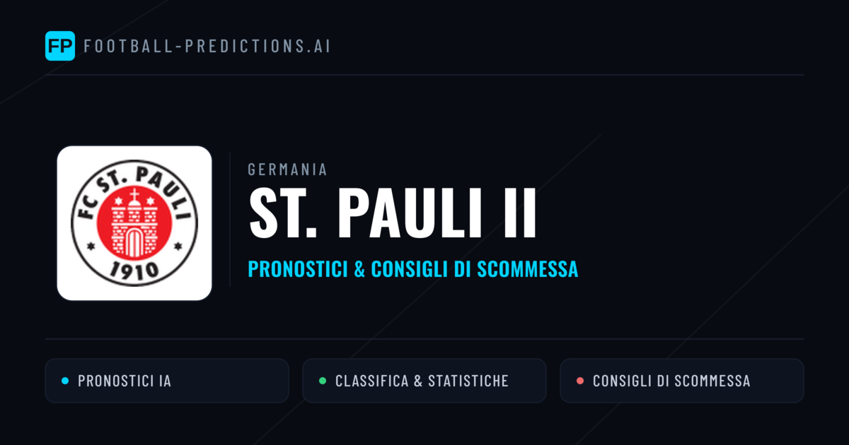 Pronostici e Statistiche St. Pauli II