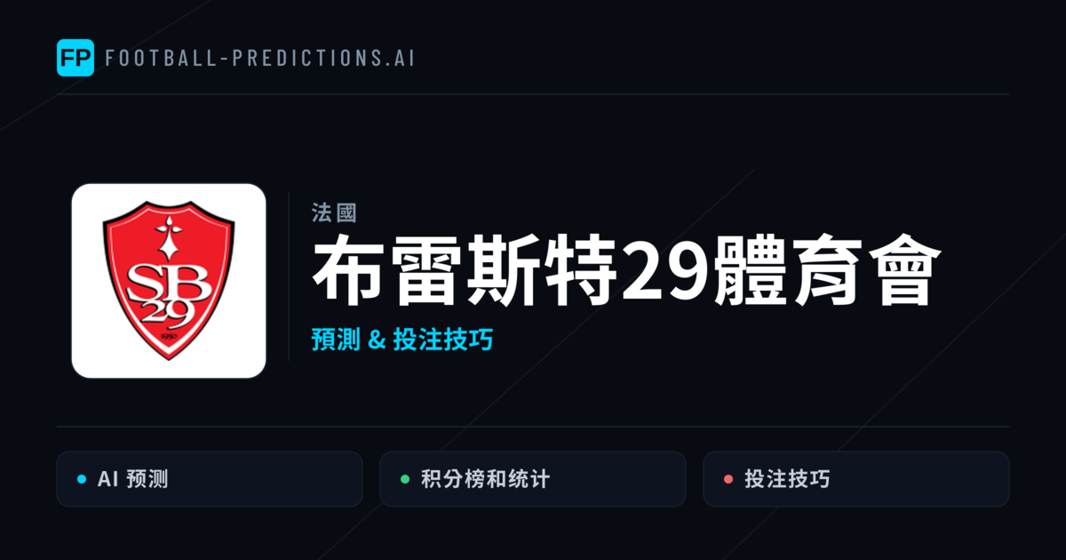 布雷斯特29體育會 運彩分析｜足球預測與數據