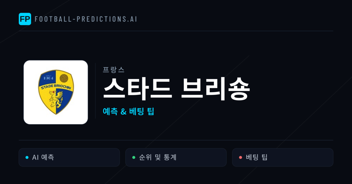 스타드 브리숑 축구 예측 & 통계
