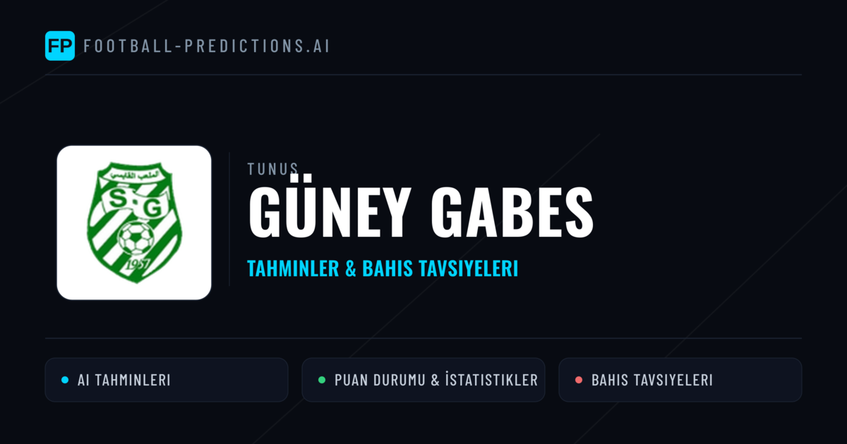 Güney Gabes Tahminleri & İstatistikler