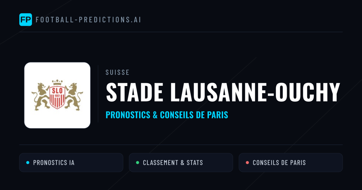 Stade Lausanne-Ouchy Pronostics & Statistiques