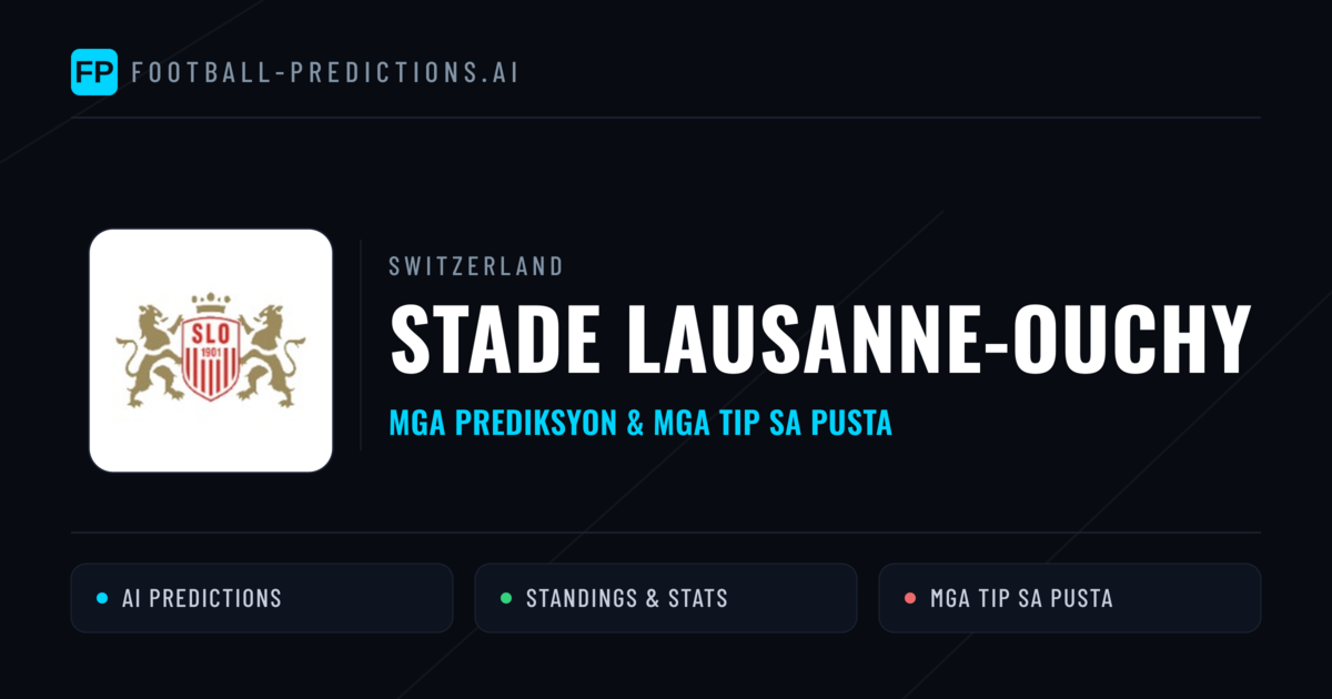 Stade Lausanne-Ouchy Predictions & Stats