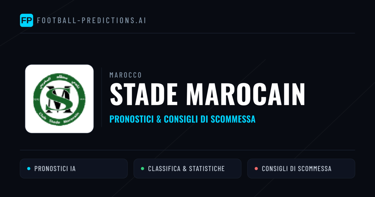 Pronostici e Statistiche Stade Marocain