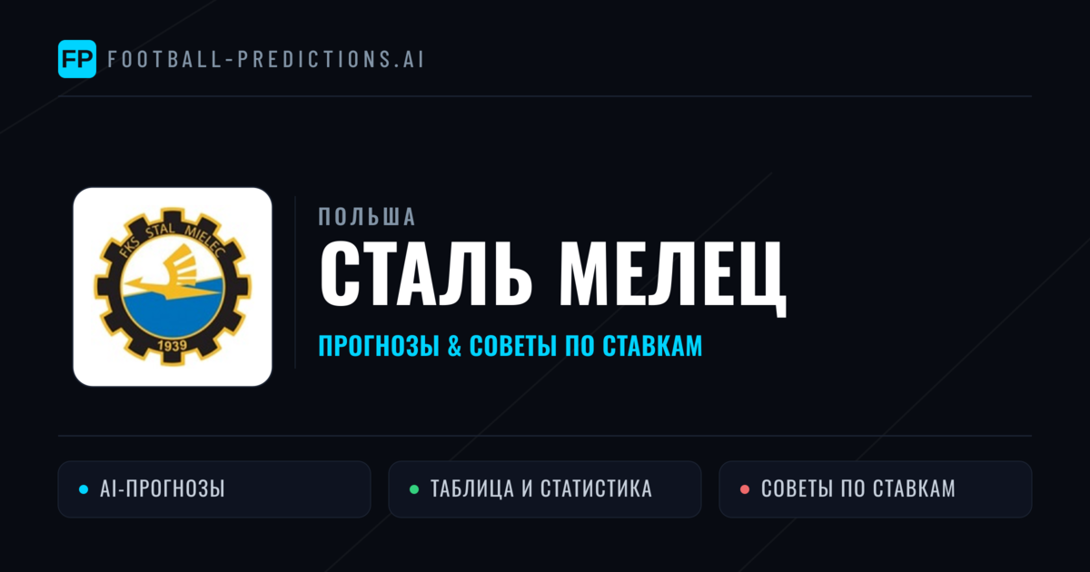 Сталь Мелец прогнозы и статистика