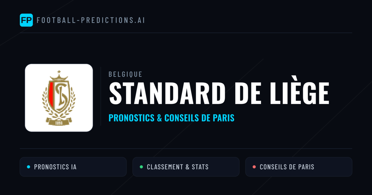 Standard de Liège Pronostics & Statistiques