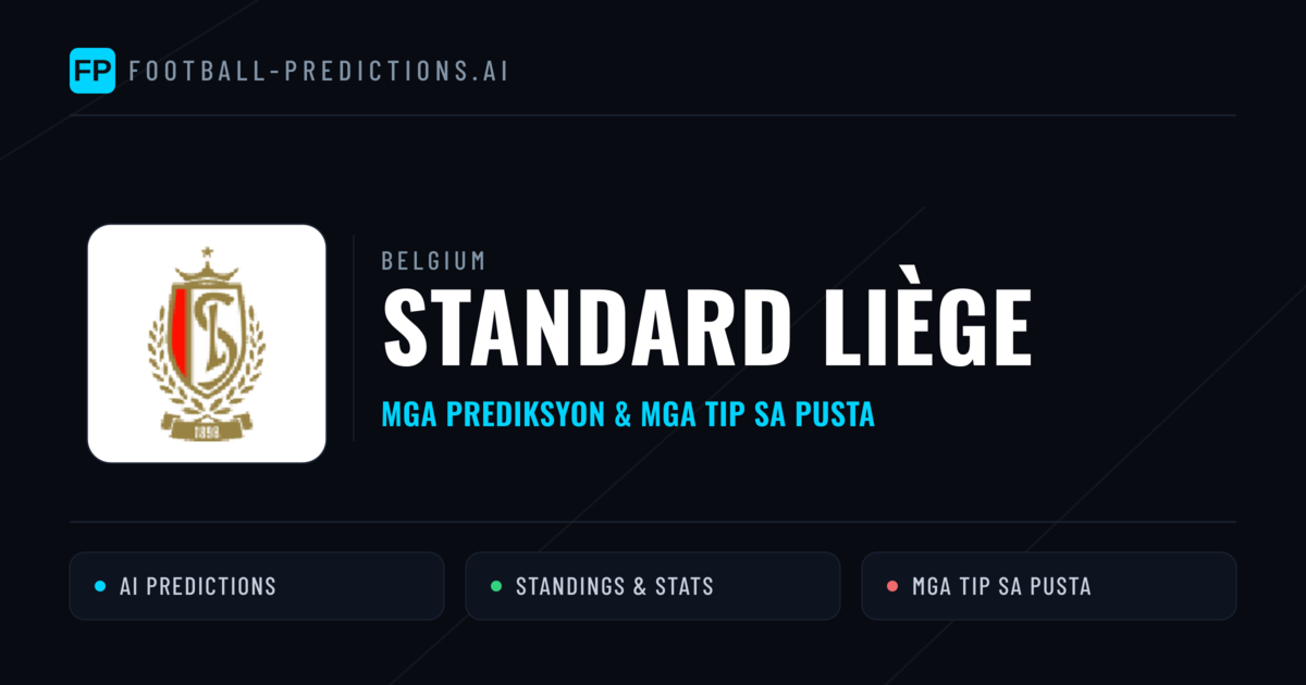Standard Liège Predictions & Stats