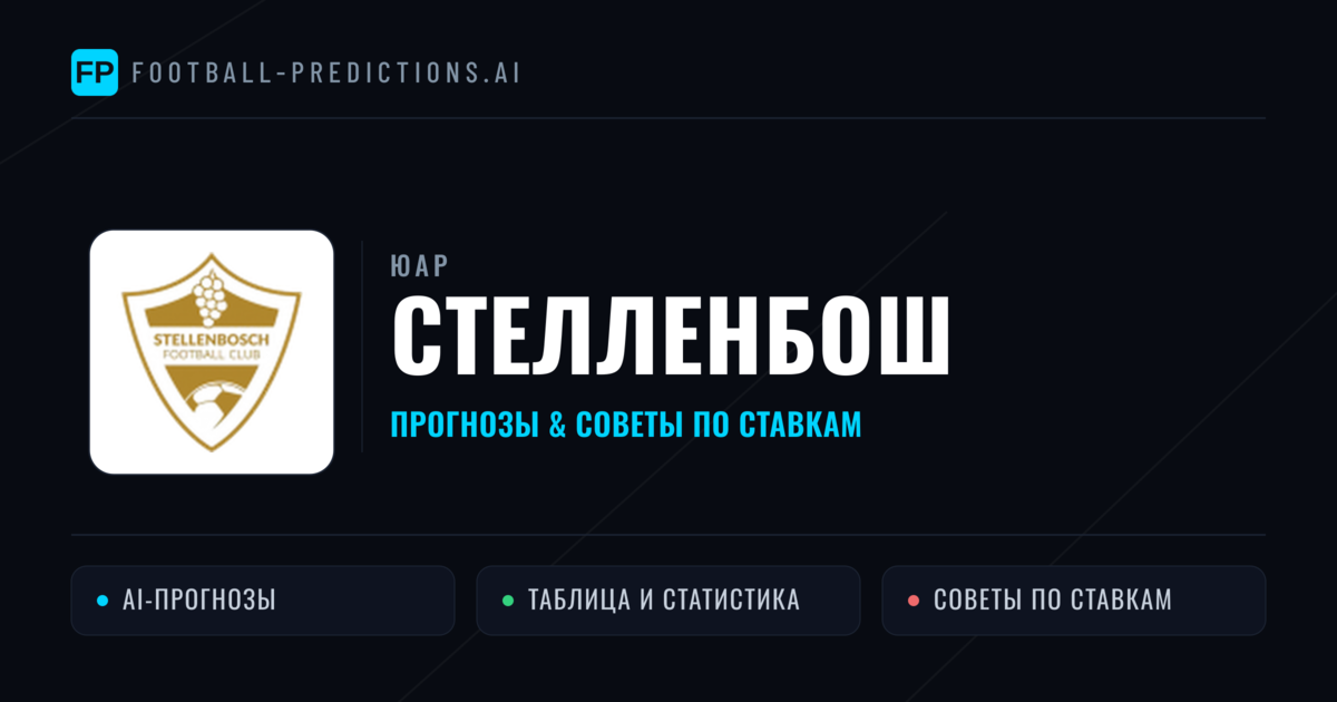 Стелленбош прогнозы и статистика