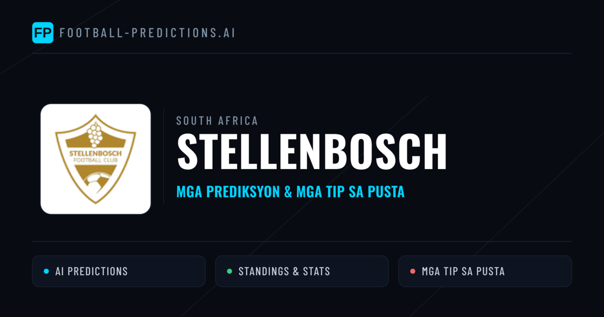 Stellenbosch Predictions & Stats