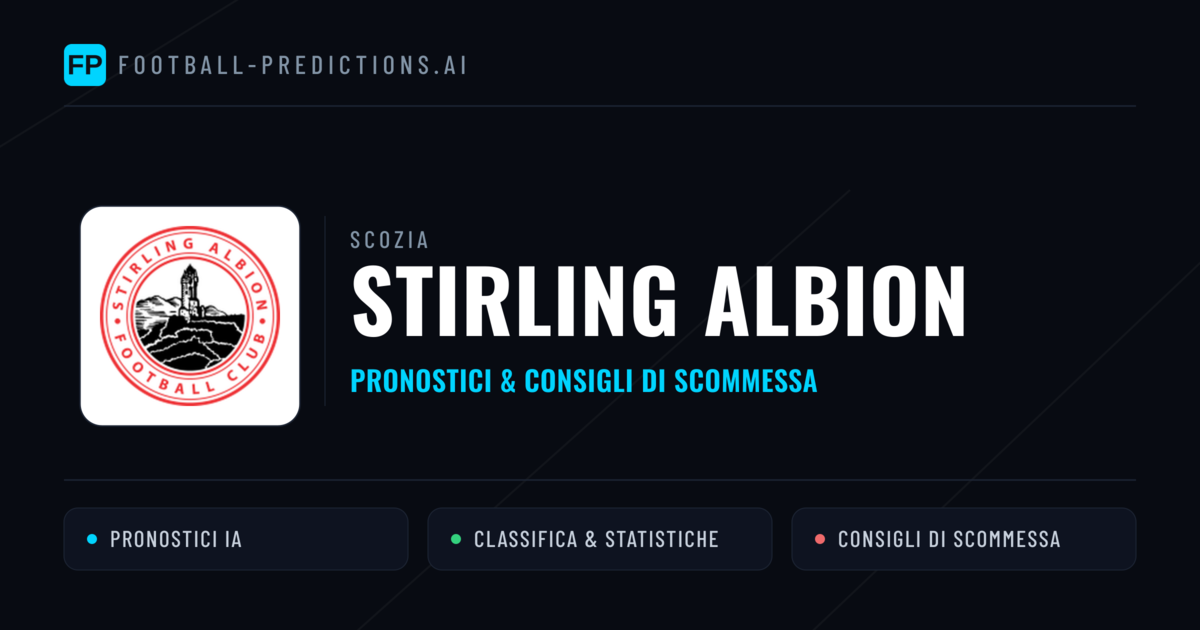 Pronostici e Statistiche Stirling Albion