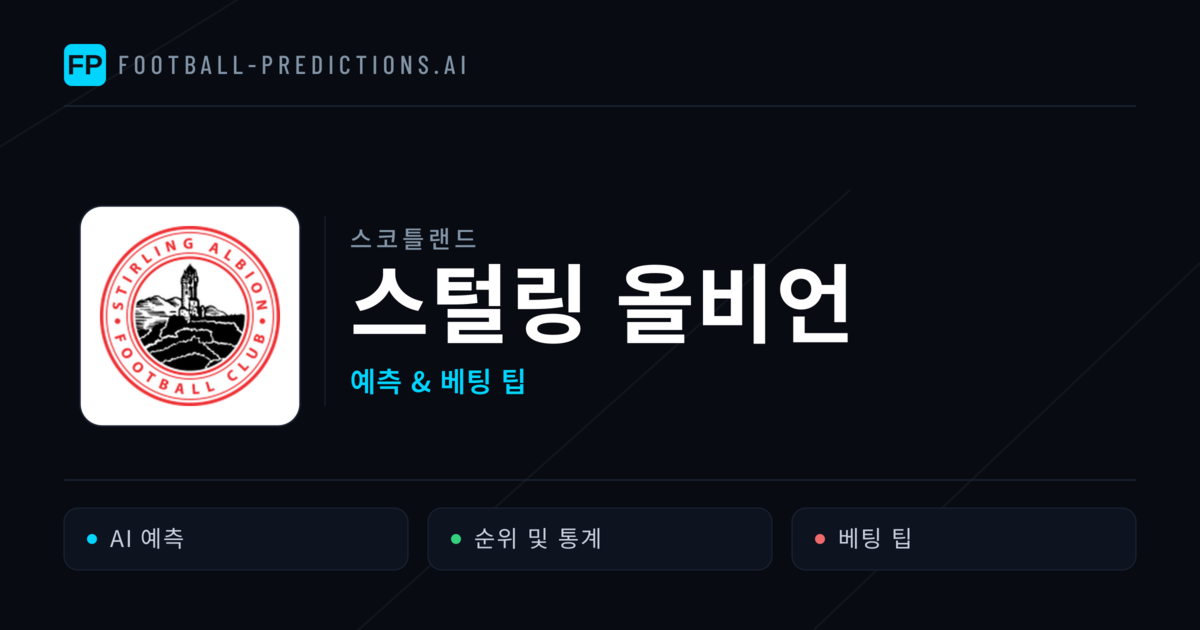 스털링 올비언 축구 예측 & 통계