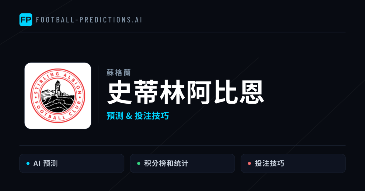 史蒂林阿比恩 運彩分析|足球預測與數據