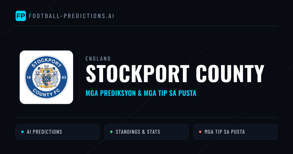 Stockport County Predictions & Stats