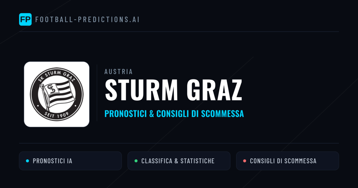 Pronostici e Statistiche Sturm Graz