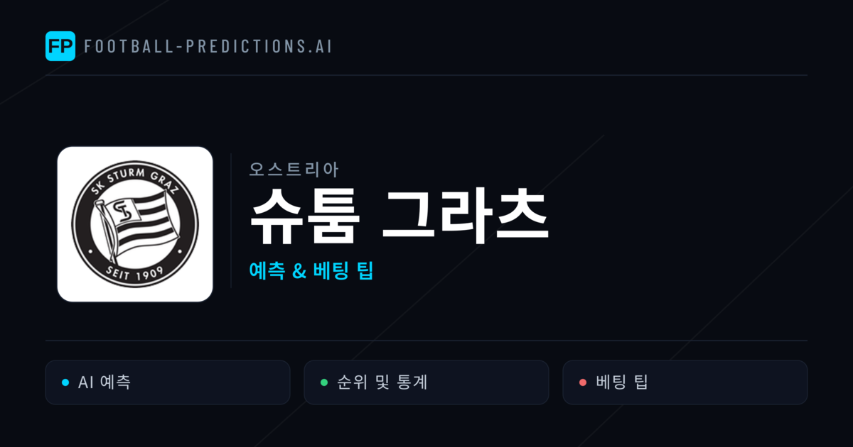 슈툼 그라츠 축구 예측 & 통계