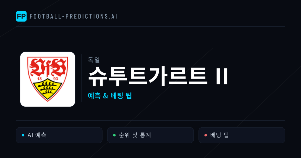슈투트가르트 II 축구 예측 & 통계