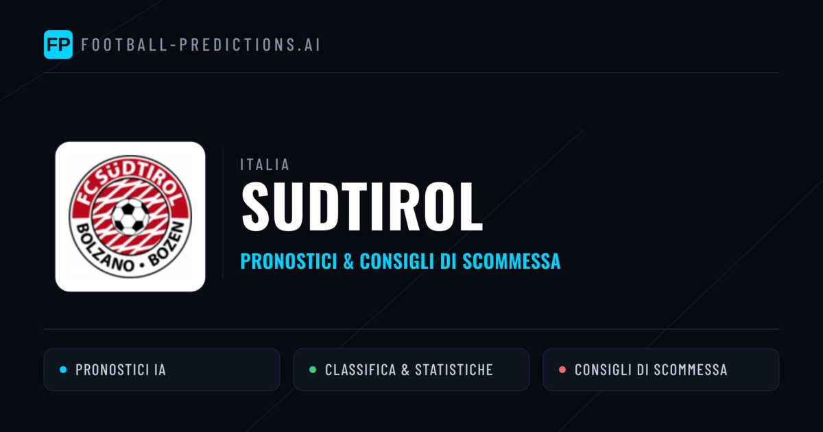 Pronostici e Statistiche Sudtirol