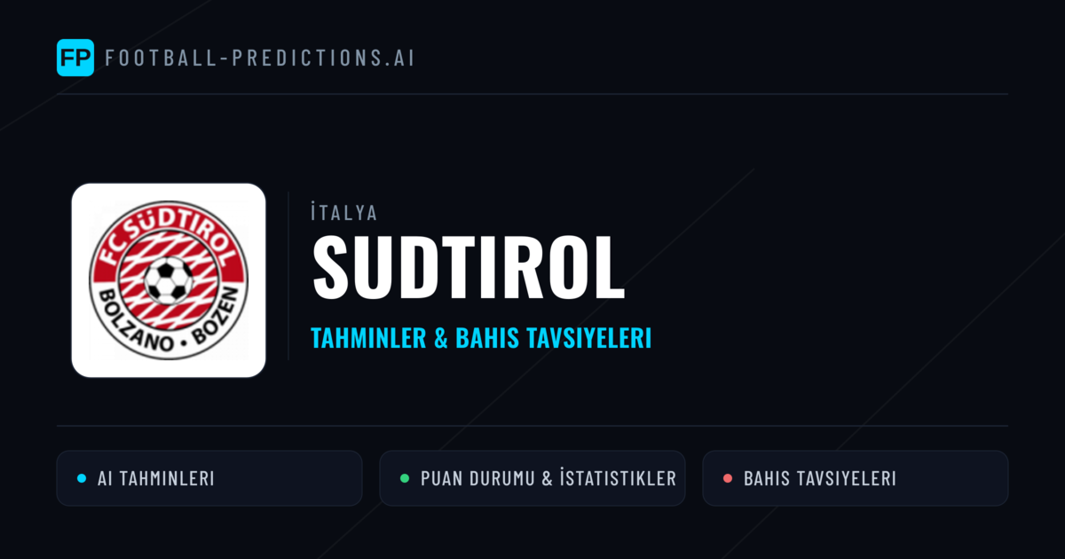 Sudtirol Tahminleri & İstatistikler
