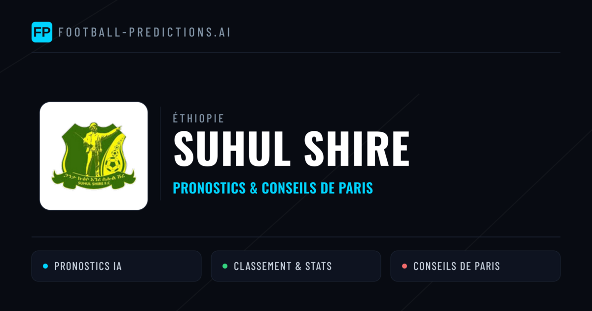Suhul Shire Pronostics & Statistiques