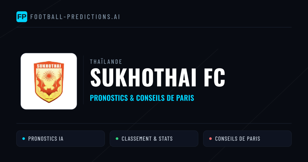 Sukhothai FC Pronostics & Statistiques