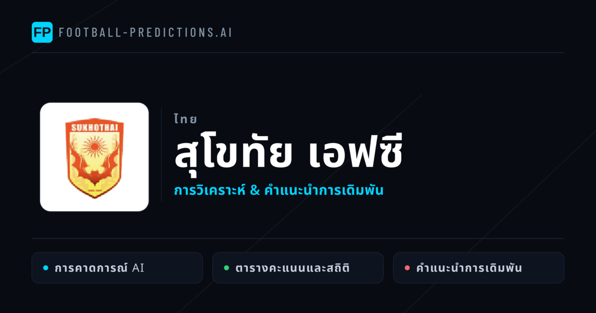 สุโขทัย เอฟซี การวิเคราะห์และสถิติ