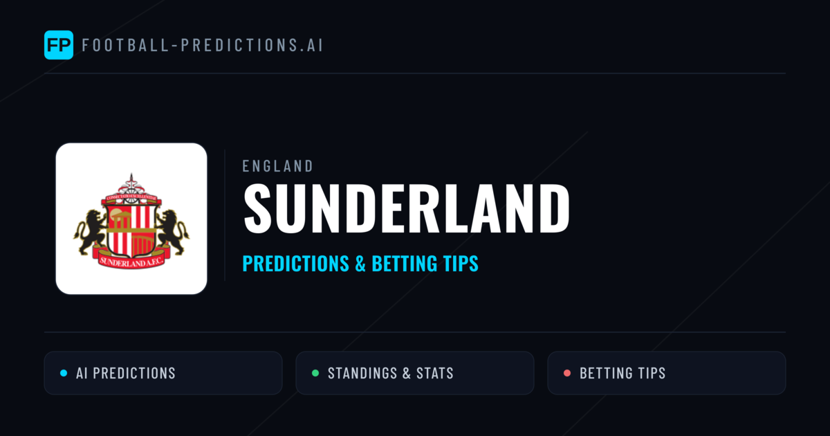 Sunderland Predictions & Stats