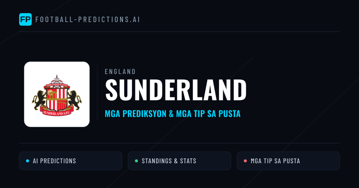 Sunderland Predictions & Stats