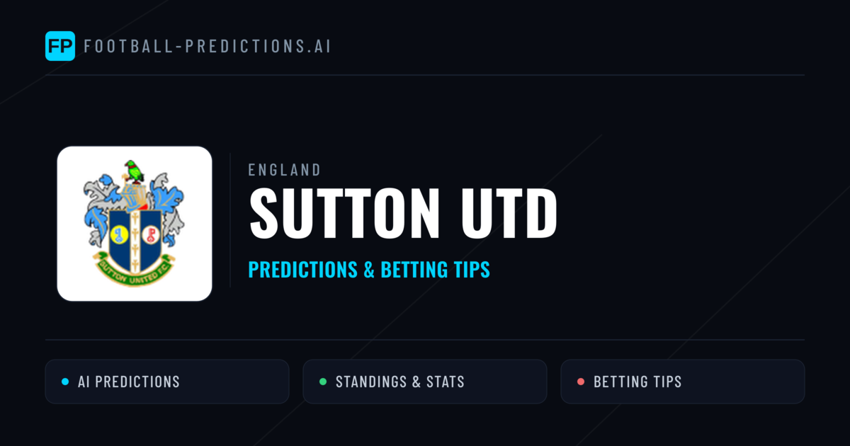 Sutton Utd Predictions & Stats