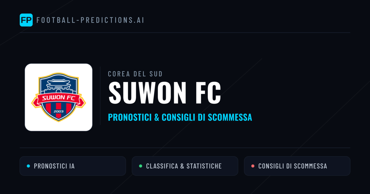 Pronostici e Statistiche Suwon FC