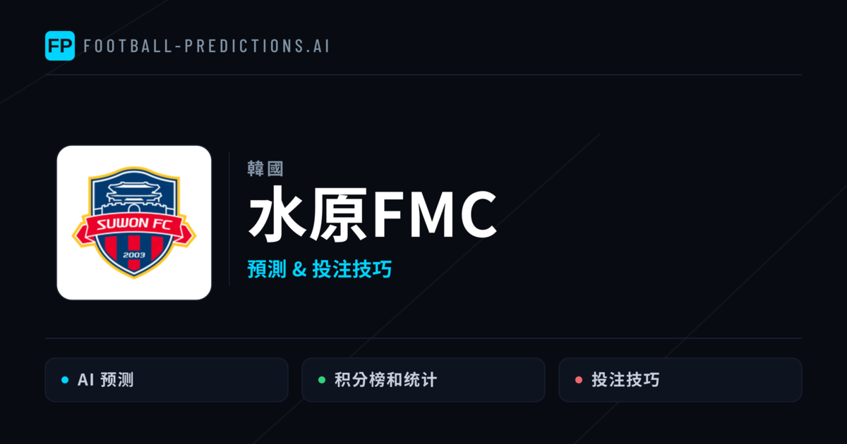 水原FMC 運彩分析｜足球預測與數據