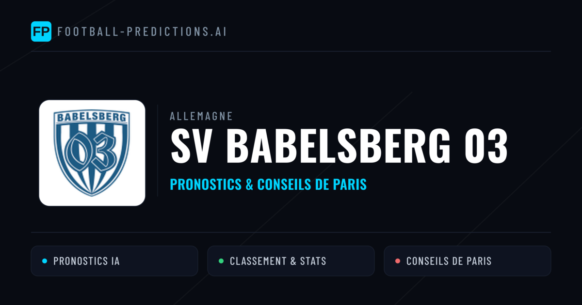 SV Babelsberg 03 Pronostics & Statistiques