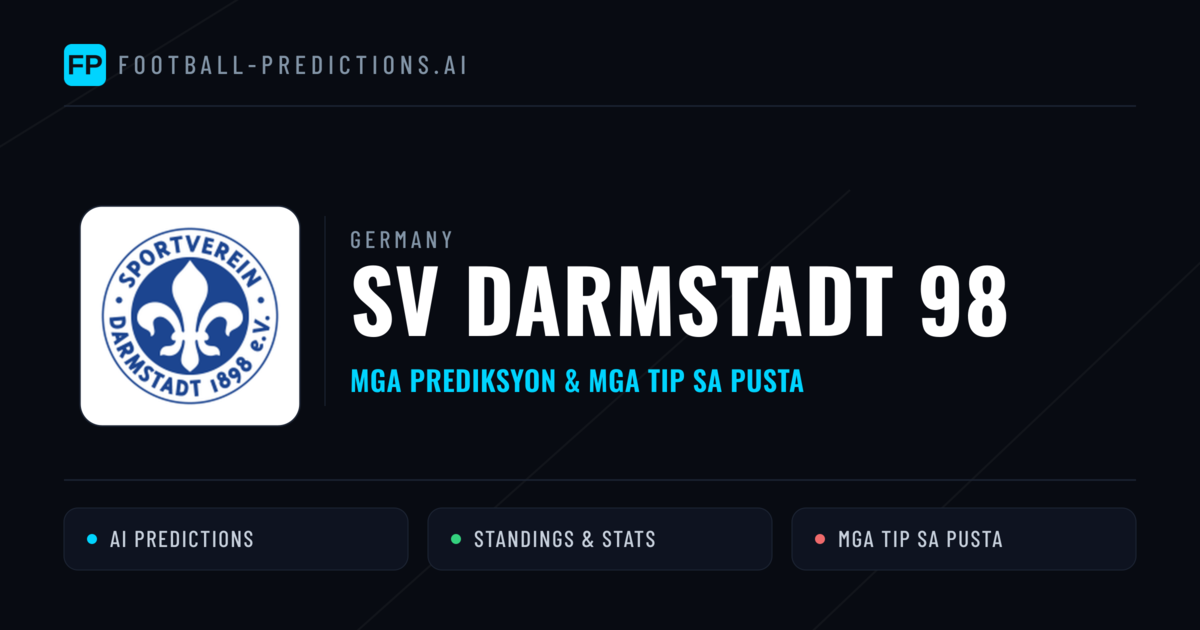 SV Darmstadt 98 Predictions & Stats