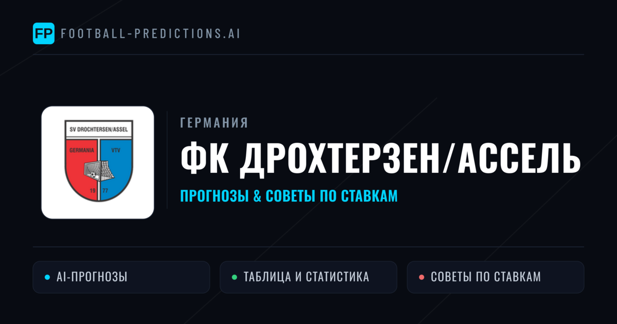 ФК Дрохтерзен/Ассель прогнозы и статистика