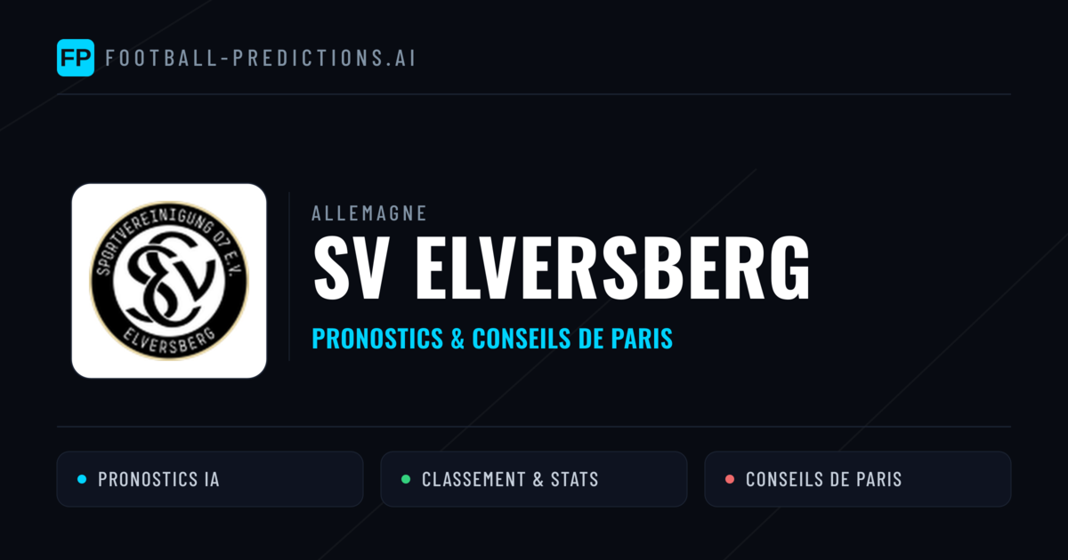 SV Elversberg Pronostics & Statistiques