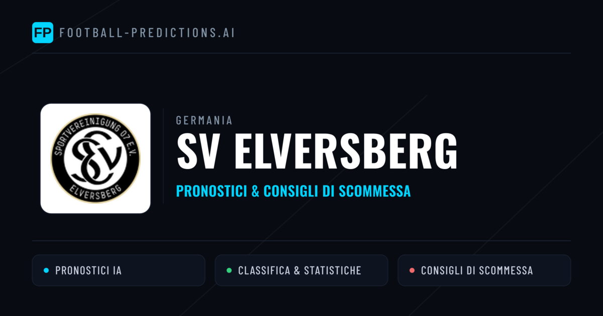 Pronostici e Statistiche SV Elversberg