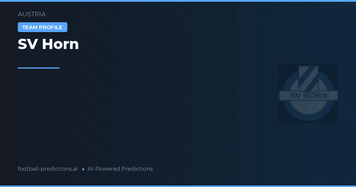 Pronostici e Statistiche SV Horn